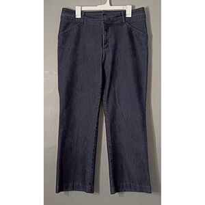 Lee Women's Size 14P Medium Dark Blue Jeans Natural Fit